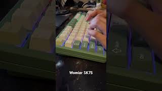 Womier SK75 Typing Sound  Womier POM Mint BlizzardTaro Switches [upl. by Selegna]