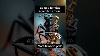 Pra isso que eu pago Internet  Formiga tocando sax formiganosax saxengracado aulasdemúsica [upl. by Acsot]