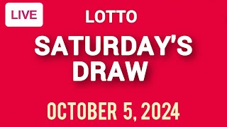 The National Lottery Lotto Draw Live Results from Saturday 05 October 2024  lotto live [upl. by Elsinore]