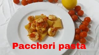 How to make italian paccheri pasta with shrimp [upl. by Ettevi]