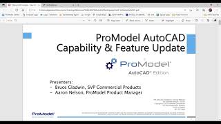 ProModel AutoCAD Capability and Feature Update [upl. by Bailey244]