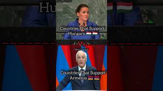 Countries That Support Hungary Vs Armenia shorts [upl. by Idnil]