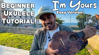 Im Yours by Jason Mraz  EASY Ukulele Tutorial Beginners [upl. by Jowett806]