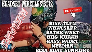 Review Headset Bluetooth Helm BT12  Cara Pasang Di Helm Mds Supermoto Suara Mantap bt12 [upl. by Eetnom]