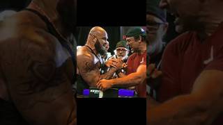 He trash talked an arm wrestling Lagend armwrestling asmr army shorts [upl. by Nilyam]