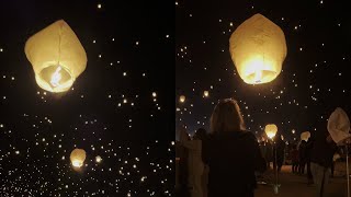 Rise Festival Shows Hundreds of Lanterns Illuminating The Night Sky  WooGlobe [upl. by Attiuqihc]