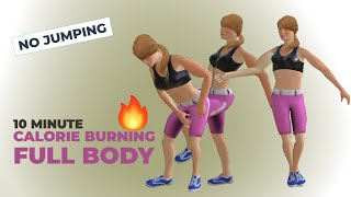 10 Minute Calorie Burning Workout No Jumping LWR Fitness 4D [upl. by Trotter327]