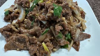 EASY BEEF RECIPE  BEEF with ONIONS AND GREEN ONIONS asmr yummycooking [upl. by Fabrianna]