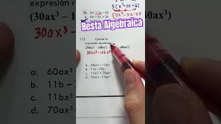 ✏️ Resta Algebraica Reducción de términos semejantes algebra maths matematicas [upl. by Anha]