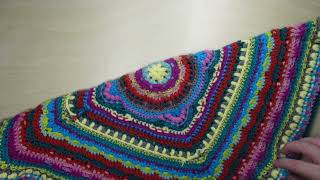 Make along stash buster crochet lap throw part 5 [upl. by Nanine]