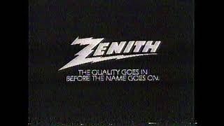 Zenith Television new Digital 27 inch stereo TV Commercial 1987 [upl. by Doran]