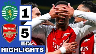 🔴Sporting CP vs Arsenal 15 Extended HIGHLIGHTS  UEFA Champions League [upl. by Anaiad]