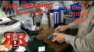 Gun Cleaning Glock Charter Arms Pitbull Ruger SR9c [upl. by Barabas513]