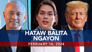 UNTV HATAW BALITA  February 14 2024 [upl. by Sedrul]