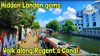 Regents Canal Walk Little Venice to Camden Town Market [upl. by Nnylyoj]