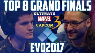 EVO 2017 UMvC3 TOP 8 GRAND FINALS TIMESTAMP ChrisG RyanLV Paradigm MarvelGod JoeyD NED NoLife [upl. by Mima]