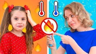 Eva and Hot vs Cold and other Challenges for kids [upl. by Neill]