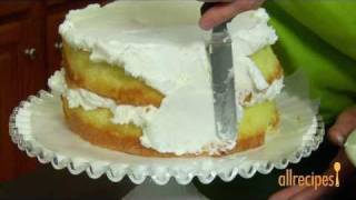 How to ice a cake video  Allrecipescouk [upl. by Fanchette]