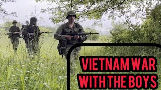 Vietnam WAR reenactment FIREBASE with the boys  Vietnam Firebase Reenactment [upl. by Oremo944]