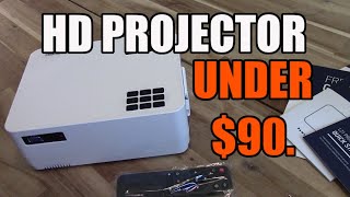 DBPOWER L21 720p LED Mini Projector  Review and Demonstration [upl. by Rosati]