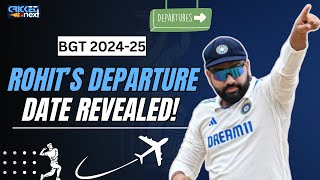 BGT 202425 Rohit Sharma To Join Indian Squad In Adelaide  BGT2024 RohitSharma [upl. by Ezarras351]