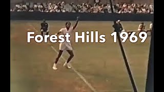 Pancho Gonzales vs Torben Ulrich at Forest Hills Centre court 1969 Pancho won 3664468662 [upl. by Yared]