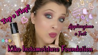 KIKO INSTAMOISTURE FOUNDATION  RECENSIONE CON APPLICAZIONE  laEliZ [upl. by Esilrahc]