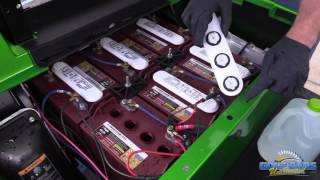 How to Fill Your Electric Golf Car Batteries  Golf Cart Maintenance [upl. by Attenal]