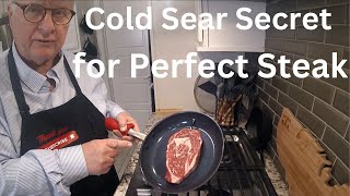 Cook a Ribeye Steak in MINUTES with a Secret Cold Sear Trick [upl. by Sainana]