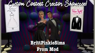 Sims 4 Custom Content Creator Showcase BrittPinkieSims Prom Mod [upl. by Woermer114]