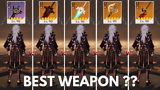 BEST Weapon For C0 ITTO Redhorn vs Whiteblind Genshin Impact [upl. by Ringler20]