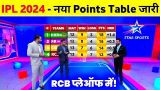 IPL 2024 Points Table Today  Rcb Chances For Playoffs  Can Rcb Qualify For Playoffs 2024 [upl. by Carolee400]