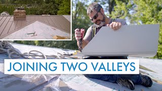 How to Join Two Valleys at the Ridge Standing Seam Metal Roofing [upl. by Anoet505]