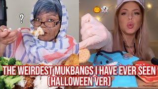 the WEIRDEST mukbangs i have ever seen halloween costume ver [upl. by Whitnell]