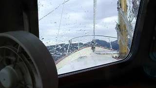 Douglas Channel in a gale force in a 32 Fisher sail boat [upl. by Larrej]