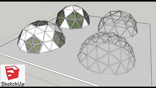 COMO CREAR DOMO O CUPULA GEODÉSICA SKETCHUP quotARQUITECTURAquot [upl. by Naejamron]