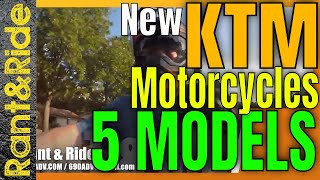 KTM New 490 Adventure Twin Motorcycle in The Works 5 Models [upl. by Rekrap]