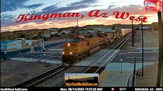 Kingman AZ  BNSF Seligman Sub MP 5165  West  SouthWest RailCams LIVE [upl. by Niro]