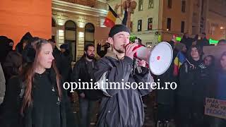 Miting Pro Europa la Timisoara Sute de tineri in strada [upl. by Patsy]