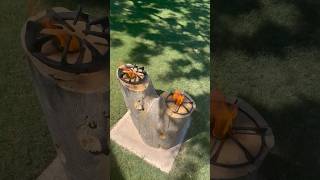 quotI Turned a Log into a Cooking Stove Top  DIY Campfire Hackquot woodfire campfirecooking [upl. by Leik]