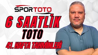 Spor Toto 41 Hafta Tahminleri  6 Saatlik Toto iddaabilir® [upl. by Adal185]