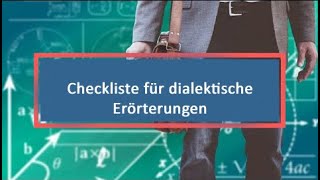 Checkliste für dialektische Erörterungen [upl. by Eniladam]