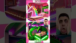 choose Lisa Or Lena Pink 🩷 Vs Green 💚 Home 🏡🏠 lisaorlenahome tiktok viralvideo pink green vs [upl. by Clemen]