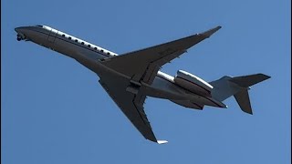 Rare VistaJet Bombardier Global 7500 9HVIG Departing Portland International Airport [upl. by Anidnamra]