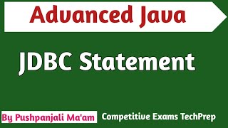 Lec 25 JDBC statement in advanced Java in Hindi  Advanced Java tutorial [upl. by Yadrahc]