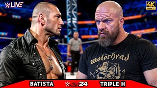 Batista vs Triple H  Extreme Rules Match  SMACKDOWN TODAY 2024  WWE Sept 222024 4K60FPS [upl. by Stella]