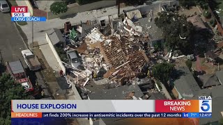 House explodes in Long Beach [upl. by Maida]