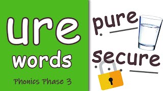 ure Words  Phonics Phase 3  Segmenting amp Blending [upl. by Aenej644]