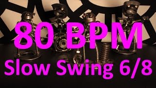 80 BPM  Slow Swing  68 Drum Track  Metronome  Drum Beat [upl. by Garold487]