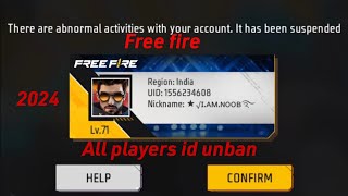 Free fire account unban kaise kare  how to unban free fire account ff id unbanfree fire ID unban [upl. by Siramay]